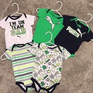 5 nwot puma onesies